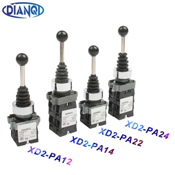 

XD2-PA12 PA14 Latch 2NO 2 Position rocker joystick controller spring return Rotary Cross Switches reset PA22 PA24 4NO 4 Position