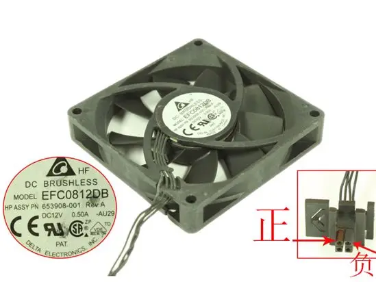 

4-проводной вентилятор охлаждения сервера Delta Electronics EFC0812DB AU29 12 В постоянного тока 0,50 а 80x80x15 мм