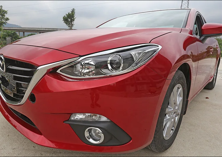 Для Mazda 3 Axela sedan- ABS хромированные фары и задний фонарь накладка автомобиля аксессуары для укладки