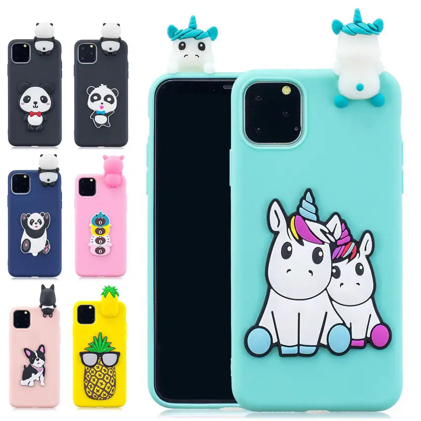 

3D Stress Relief Silicon Phone Case For iPhone 11 Pro 2019 new Cute Soft Unicorn panda bear Cases For iPhone 11 pro max 11 Cover