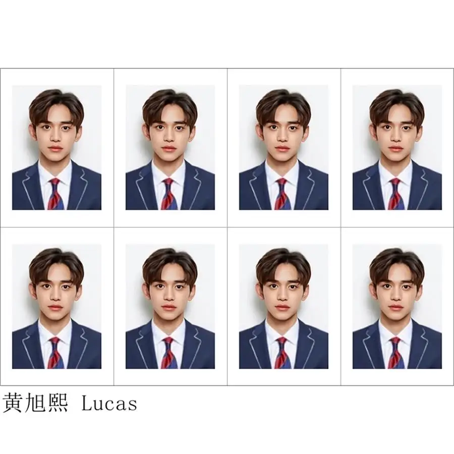 LUCAS Kpop NCT Wayv коллективные карты Winwin Ten школа ID фото форма Фотокарта Yangyang Xiaojun карты 8 шт./лист - Цвет: LUCAS