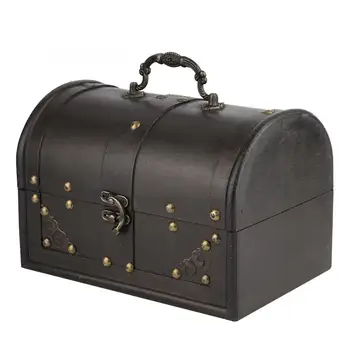 

Retro Storage Box Wooden Jewelry Box Storage Box For Women Earring Ring Cosmetic Organizer Casket For Home Decorations