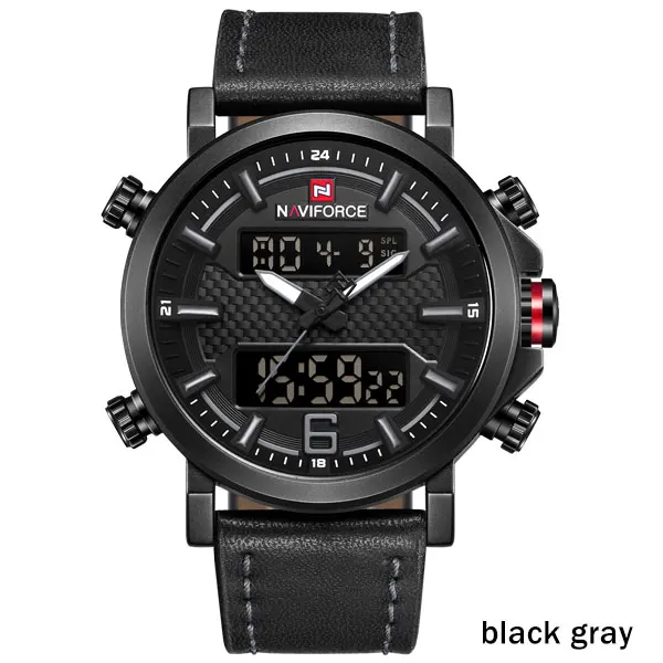 BGYB NAVIFORCE Top Luxury Brand Military Quartz Mens Watches LED Date Analog Digital Watch Men Fashion Sport Clock Relogio Masculino - Цвет: BGYB