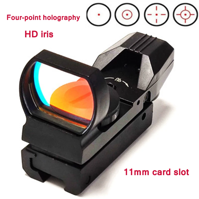 

Hunting rifle mirror red dot sight anti-seismic holographic reflection 4 crosshair tactical air gun optical sight 20mm slide