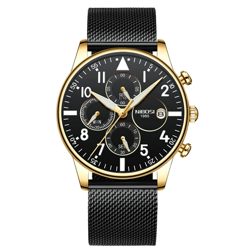 Relogio Masculino мужские s часы NIBOSI водонепроницаемые кварцевые мужские деловые часы лучший бренд Роскошные Часы повседневные военные спортивные часы - Цвет: 12