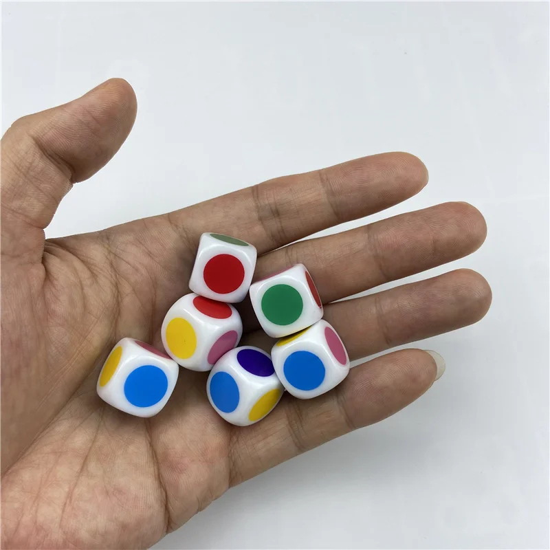 100/200 Pcs/Lot Acrylic Kids Board Game Six Sided white Color Family Party Funny Table Dices Games Educational Toys High Quality 10pcs transparent dice acrylic 6 sided 10mm d6 round corner digital point dice for bar club party family board games accessories