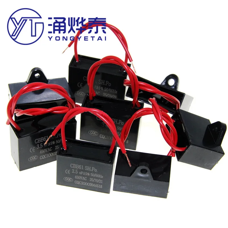 Cbb61 Fan Start Capacitor 1 2 1 5 2 2 5 3 3 5 4 5 6uf