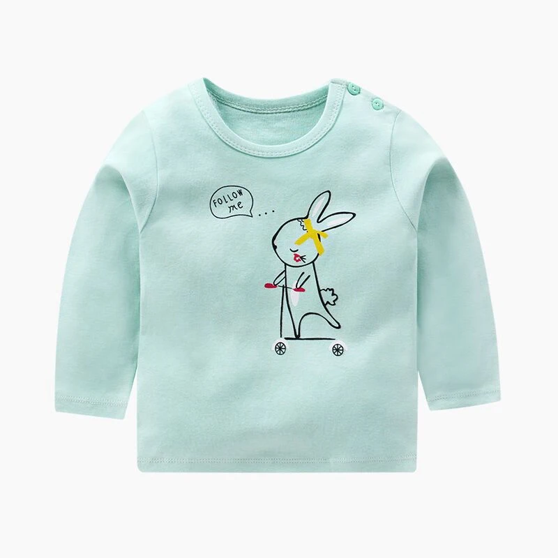 Коллекция года, весенне-Осенняя детская футболка для мальчиков милые футболки с длинными рукавами и рисунком для маленьких девочек хлопковая детская футболка Топы, одежда - Цвет: Style 11