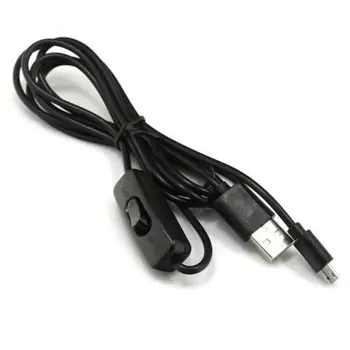

Power Supply Cable Adapter Converter Micro USB With Switch Charging Line Cord Portable Charging Cable for Raspberry Pi