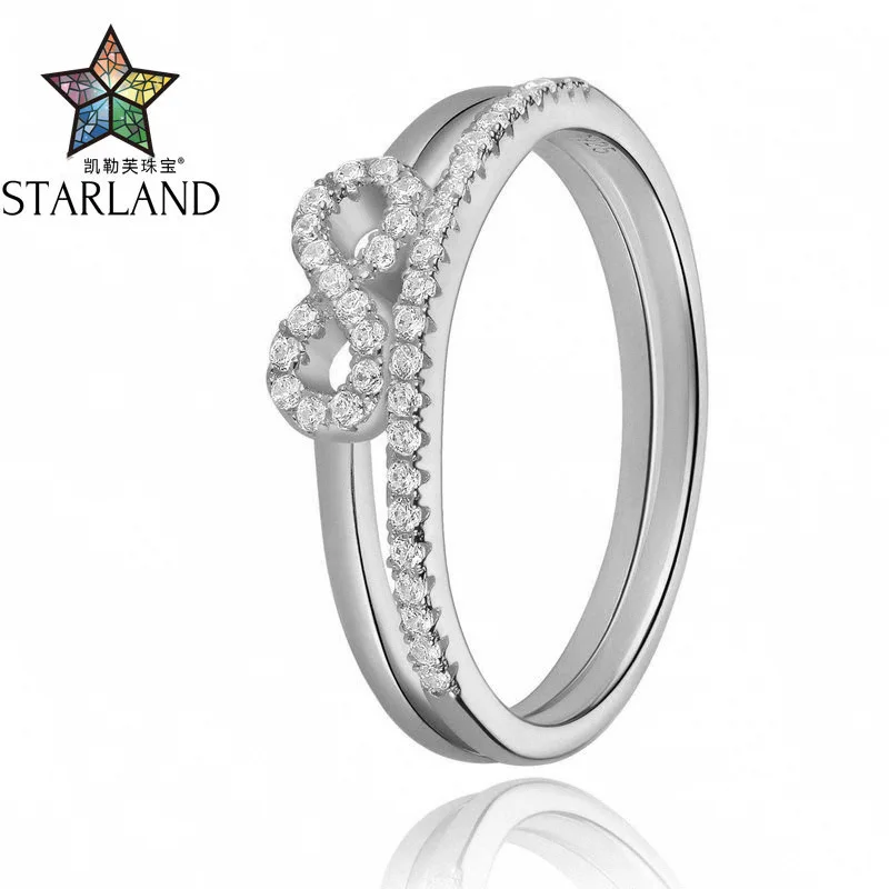 Starland OL стильные 925 пробы серебряные кольца для женщин, розовое золото, кольцо бесконечность, обручальное кольцо, хорошее ювелирное изделие, подарок