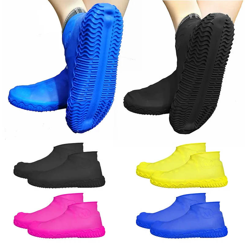 Silicone Reusable Waterproof Rainproof Rain Boots Non-slip Shoes Covers Unisex 