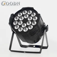 Алюминиевый led par can 18x12 Вт quad 4 в 1 rgbw цвета led wash dj par64 Светодиодный прожектор dmx управление led плоский Par dj