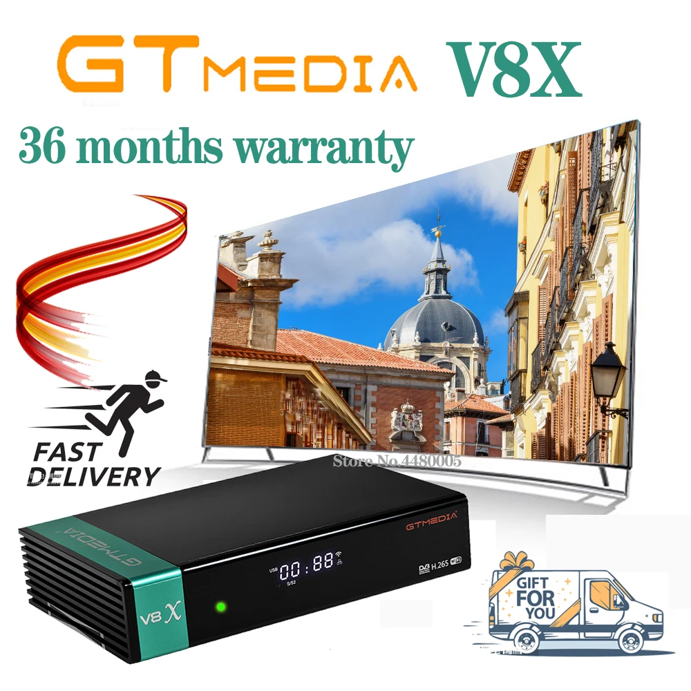GTMEDIA V8 NOVA/V8X цифра спутниковый телевизионный ресивер DVB S2 же freesat встроенный WI FI H.265