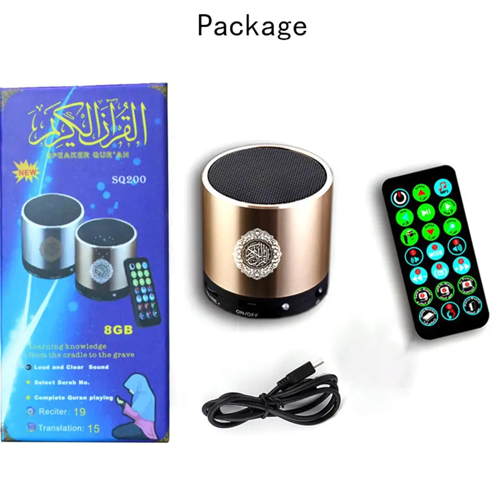 Новинка SQ200 карманный динамик беспроводной Bluetooth quran спикер s арабский Диктор 4 цвета quran цифровой плеер