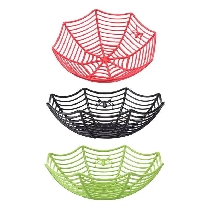 

1 Set Festive Durable Creative Useful Decorative Fruit Basket Plastic Basket Storage Basket for Halloween
