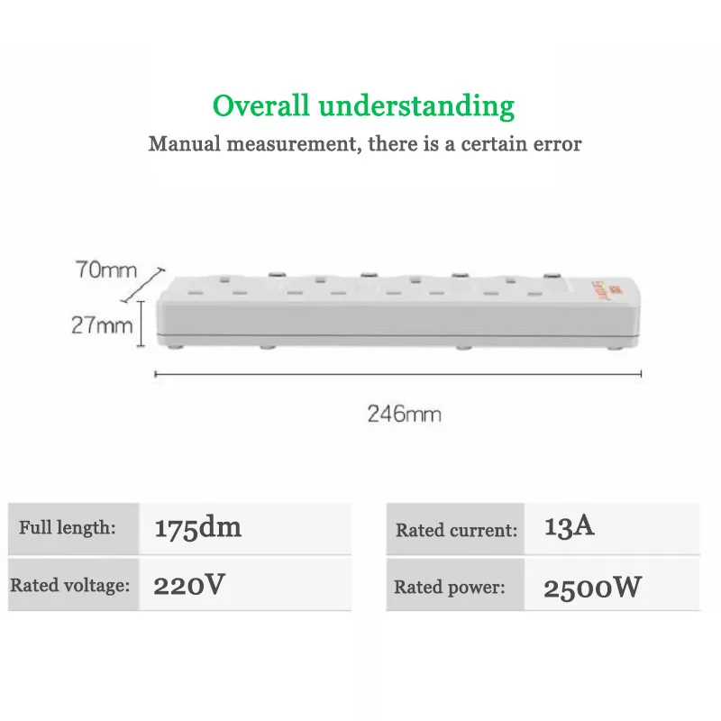 UK Plug Socket Power Strip 4AC UK Socket Individually Switch 1.5M Extension Power Cord Desktop Socket For Britain Hong Kong