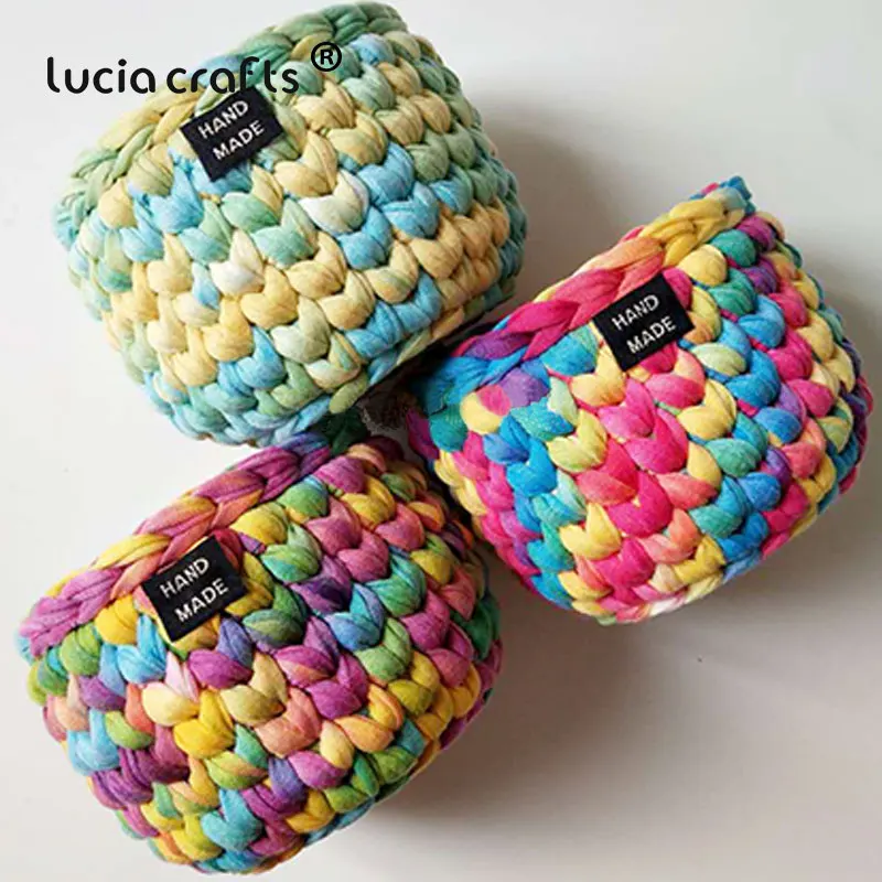 

1 roll Creative Elastic Flower Coarse Cloth Line Cotton Thread Rope Handmade DIY Crochet Weave Bag Mat Basket Materials 089182
