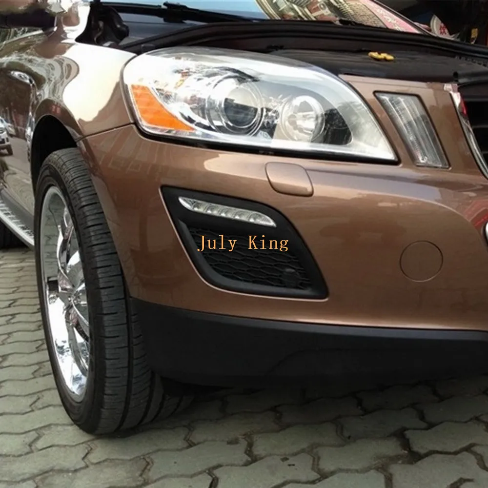 July King светодиодный чехол для дневных ходовых огней Volvo XC60 2009-2013, светодиодный передний бампер DRL, замена 1:1