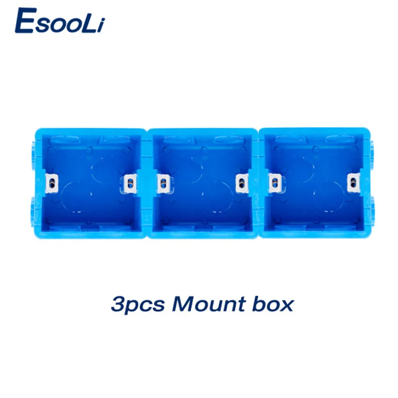 Blue Box Esooli панель из нержавеющей стали Двухстенная розетка 16A ЕС розетка+ женский ТВ Джек с RJ45 CAT5E Интернет порт серебро - Тип: Blue Box