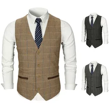 Ouma осень и зима стиль однотонный клетчатый приталенный дизайн с v-образным вырезом si li kou костюм жилет M08