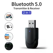 USB Bluetooth 5,0 аудио приемник передатчик мини стерео Bluetooth AUX RCA USB 3,5 мм разъем для ТВ ПК автомобильный комплект беспроводной адаптер