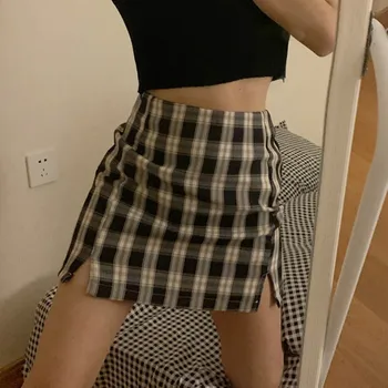 

Korean High Waist Plaid Skirt Women 2020 Student Chic Short Skirts Fashion Sexy Mini Skirts Spring Summer Female Skirts*