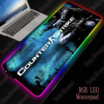 

XGZ Gaming Mouse Pad RGB Large Gamer Mousepad USB LED Lighting Backlit Computer Mat Rubber Keyboard Desk for CSGO