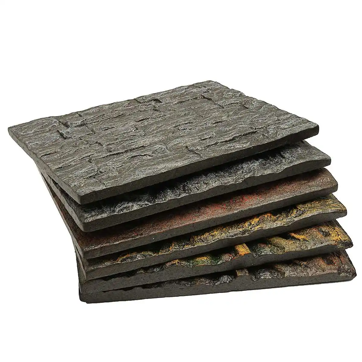 6 видов 3D пены рептилий камень аквариум фон аквариум доска Декор из искусственной кожи пена 60x45x3 см