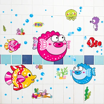 

Children's Room Bathroom Tile Glass Adhesive Paper Refrigerator Air Conditioning yi chu ju Dormitory Decoration Cute Cartoon qia