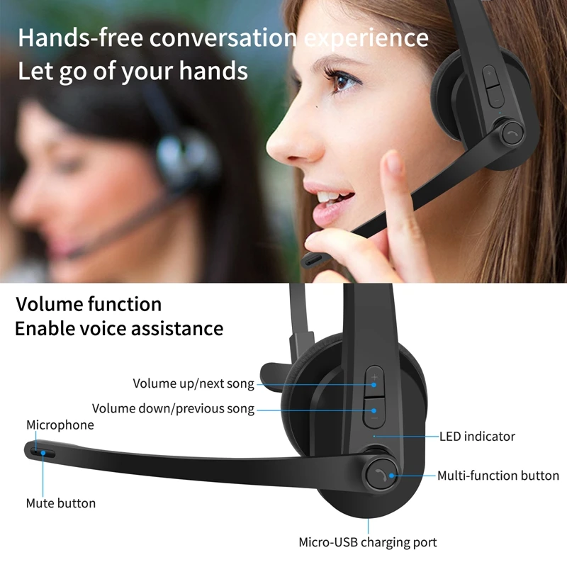 Bluetooth-наушники с микрофоном и шумоподавлением | Электроника