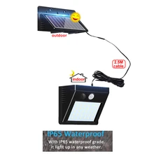 1/4pcs Solar Lights Outdoor 30 LEDs PIR Motion Sensor Activated Separable Light for Garden Security Waterproof Wireless Wall Lam