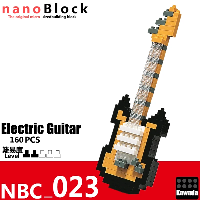 Nanoblock Electric Guitar Red NBC 171 Kawada Japan IMPORT for sale online 