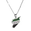Stainless Steel Trendy Syria Map Flag Pendant Necklaces Syrians Map Women Jewelry 1