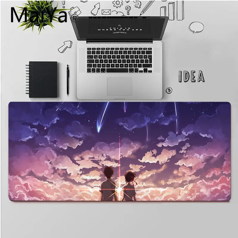 Maiya Top Quality Anime your name Unique Desktop Pad Game Mousepad Free Shipping Large Mouse Pad Keyboards Mat