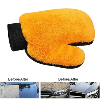 

Washing Glove Auto Cleaning Glove Durable Car Washing Glove Coral Fleece Polishing Grey Orange Soft
