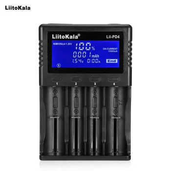 

Liitokala Lii-PD4 18650 LCD Display Charger 26650 21700 14500 10440 4 Slots NiMH li-ion Smart Universal Battery Charger