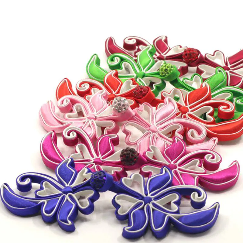 

1pairs Chinese Frog Closure Buttons Cheongsam Flower Cloth Button Knot Fastener DIY Tang Suit Clothing Decorative Accessories