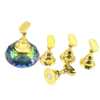 

False Nail Tip Display Magnetic Holder Acrylic Stand Nail Art Tool for Nail Polish Apply Practice Home Manicure