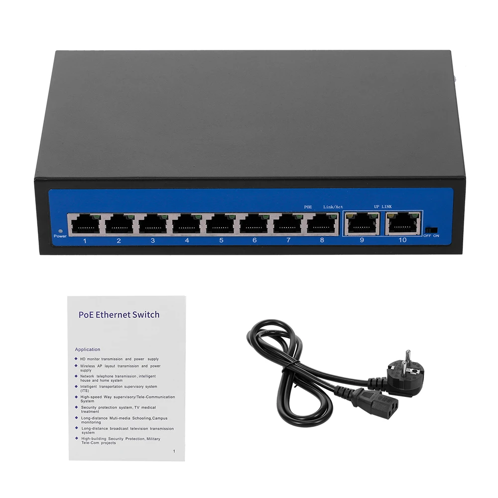 POE коммутатор 8 Ethernet порт 2 utlink Ethernet порт 2,0 Гбит/с для ip-камеры беспроводной 8+ 2 POE коммутатор