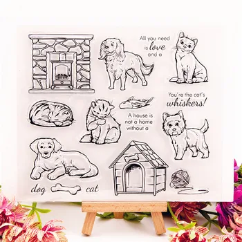 

17.5x15cm Pet paradise Transparent Silicone Rubber Clear Stamps cartoon Scrapbooking/DIY Christmas Children's toys album