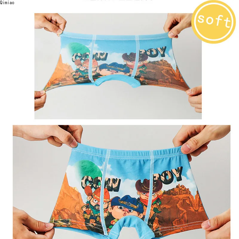 Qm 10 Pcs/lot Boys Boxer Briefs Kids Underwear Baby Boy Underpants