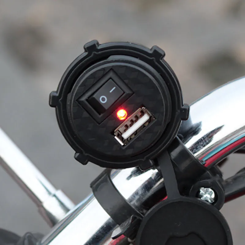 

AOZBZ USB Motorcycle Waterproof Switch Motorcycle Socket Phone Charger Cigarette Lighter Adapter for Mobile Phone Tablet MP3 MP4