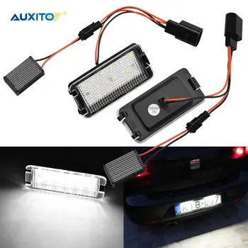 

2pcs Error Free Car LED Number License Plate Lights For Seat Ibiza 6L ab Arosa Altea Cordoba MK1 MK2 Leon 1M Toledo 5P 2004-2009