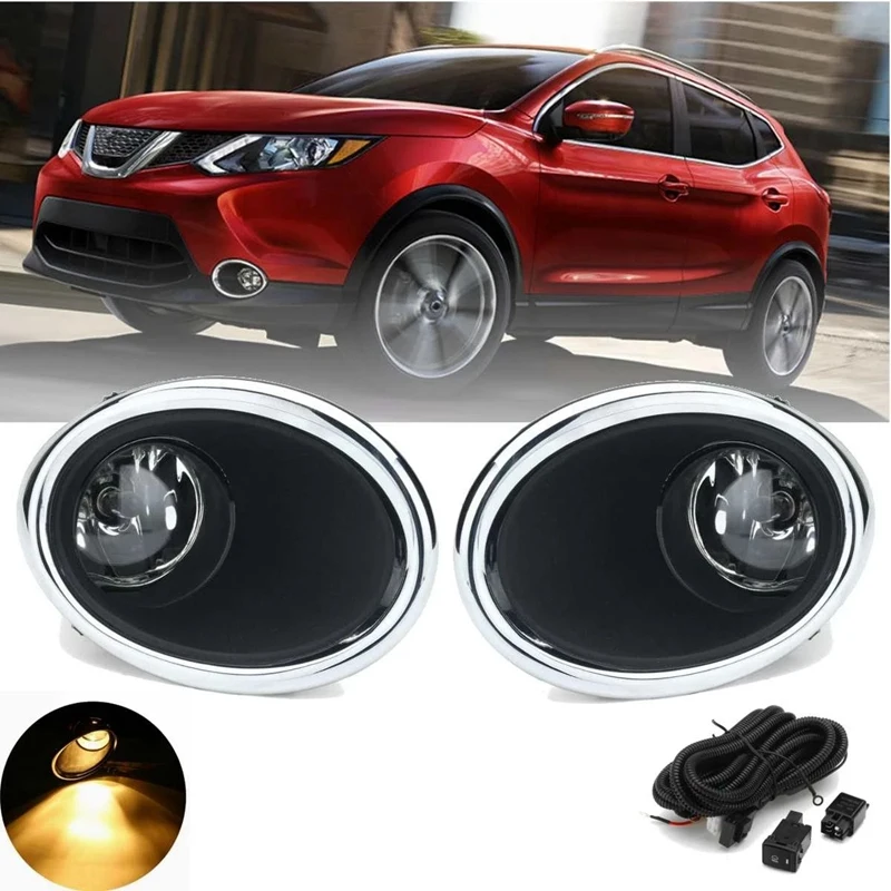 For Nissan QASHQAI J11 ROGUE 2014 2017 Bright Light Lamp Covers Front