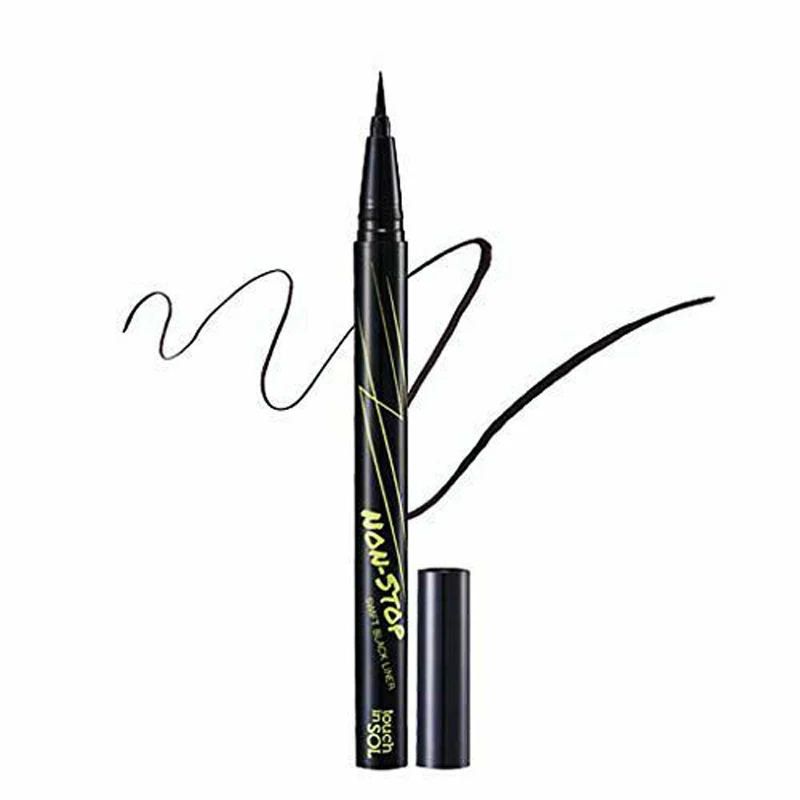 TOUCH IN SOL Non-Stop Swift Black Pen Liner 0.5g Black Long Lasting Liquid Eye Liner Makeup Waterproof Eyeliner Korea Cosmetics