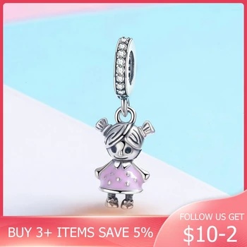 

CodeMonkey Authentic 925 Sterling Silver Little Girl Charms Fit Original Design Bracelet Beads DIY Jewelry For Women CMC543