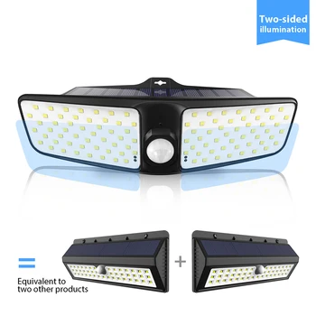 

100LED Solar Wall Lamps Outdoor Security Light Waterproof Street Lamp Pathway Courtyard Induction Solar Lamp Sunlight
