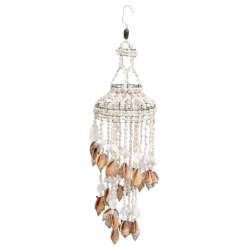 

1Pc Shell Wind Chime Hanging Ornament Wall Hanging Pendant Random Shape (White)