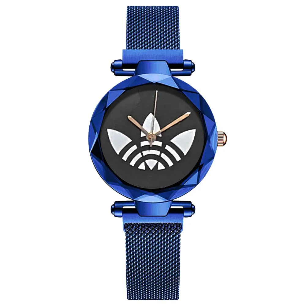 Blue black AD Брендовые женские часы, женские часы звездного неба с магнитным ремешком, женские наручные часы, relogio feminino reloj mujer, кварцевые часы - Цвет: Blue black