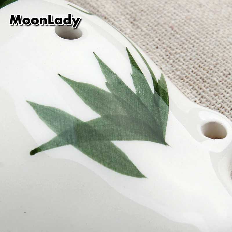  2 Colors Ocarina 6 Hole Painting Small Ocarina Alto C Tone Beginner Ocarina Tourist Souvenir Teachi - 4000389194315